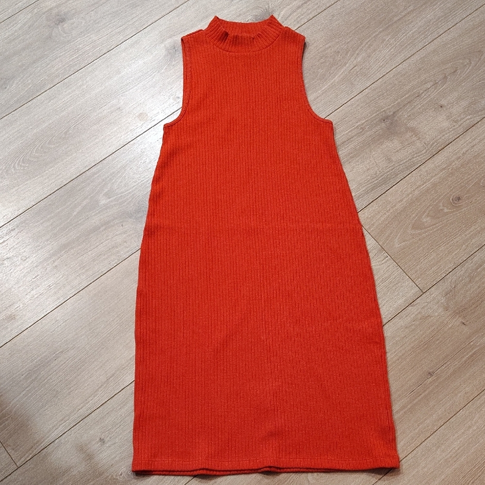 Old Navy Sleeveless Orange-Red Pencil Dress Ladies Size M,  Ladies Summer Dress